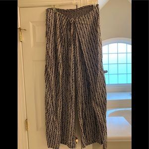 Wide leg wrap pants